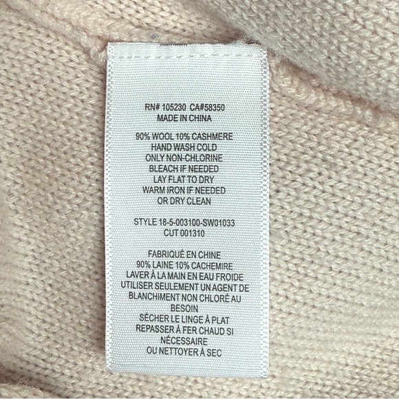 Joie Megu Wool/Cashmere Cropped Sweater Porcelain Multi Size XS - Picture 11 of 12